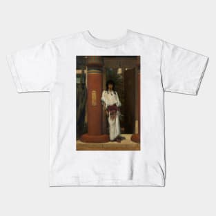 An Egyptian in a Doorway by Lawrence Alma-Tadema Kids T-Shirt